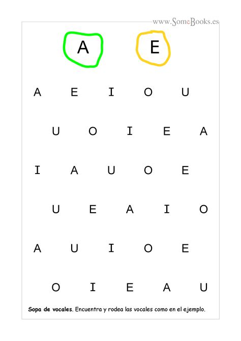 En Estas Fichas Se Ofrecen Un Par De Vocales En Mayúscula Como Modelo