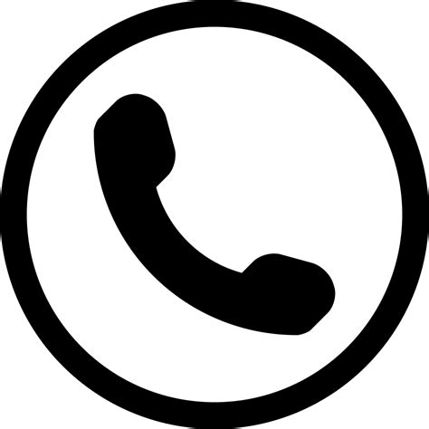 Auricular Phone Symbol In A Circle Svg Png Icon Free