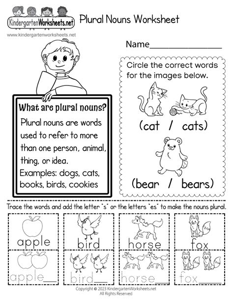 Grammar Worksheet For Kids Printable