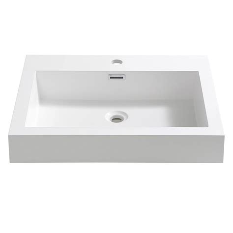 It's ok, we are here.acrylic sinks suits in your kitchen. Fresca Nano 24 in. Drop-In Acrylic Bathroom Sink in White ...