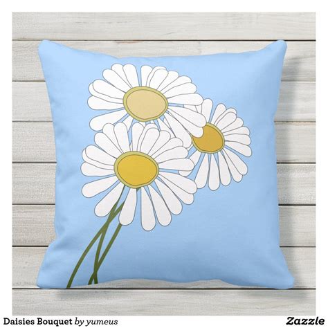 Daisies Bouquet Throw Pillow Throw Pillows Daisy