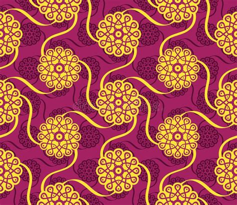 Seamless Indian Pattern Seamless Classic Indian Flower Dancing Pattern