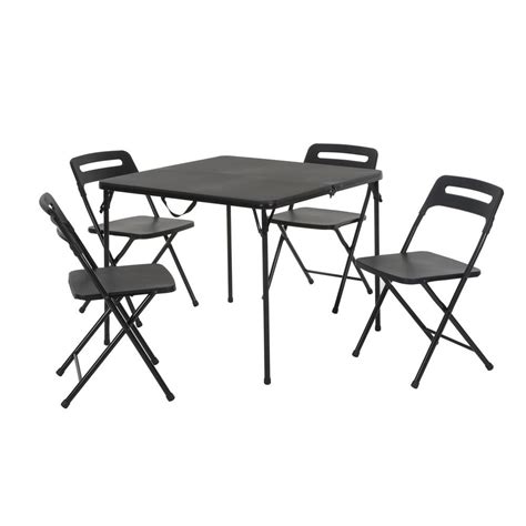 Lightweight and foldable camping tables for easy storage and transportation, our range includes outwell, vango and kampa. Cosco 5-Piece Black Indoor/Outdoor Tailgate Set with ...
