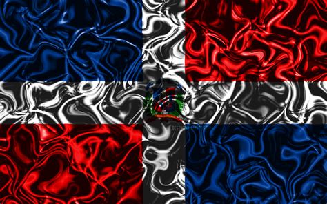 Descargar Fondos De Pantalla 4k La Bandera De La República Dominicana El Resumen De Humo