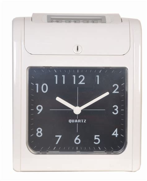When the time card hit a contact at the rear of the slot, the mac. Electronic Time Recorder Punch Card Machine office equipment EU 130 Employee Time Clock ...