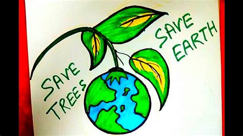 How To Draw Save Earth Poster Step By Step Save Trees Vrogue Co