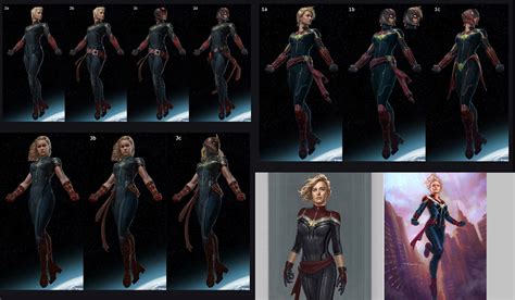 Looked At Some Of The Earlier Concept Arts For Captain Marvels Suit