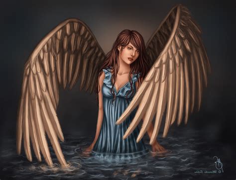 Wallpaper Fantasy Art Angel Artwork Mythology Darkness Wing