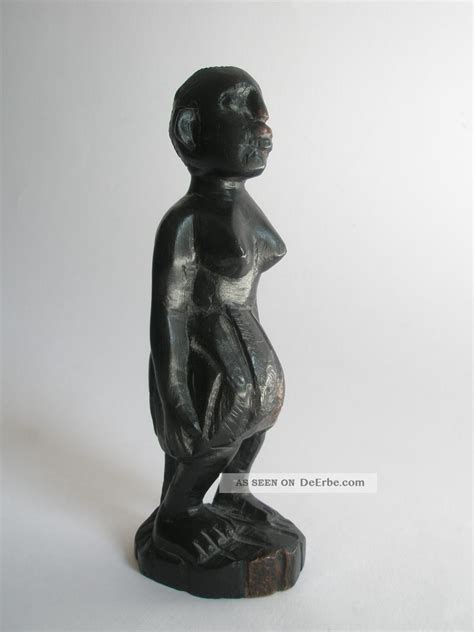 Afrika Skulptur Figur Holz Ebenholz Schnitzerei Frau Buschfrau