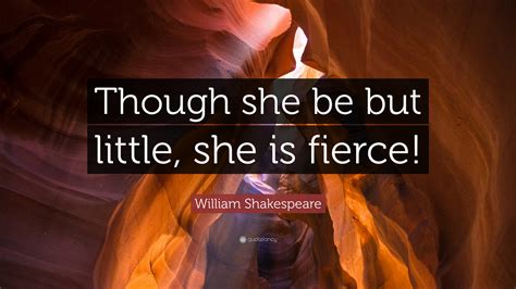 Not many people list pushing a hay bale on their bucket list but it was on mine! William Shakespeare Quote: "Though she be but little, she is fierce!" (12 wallpapers) - Quotefancy