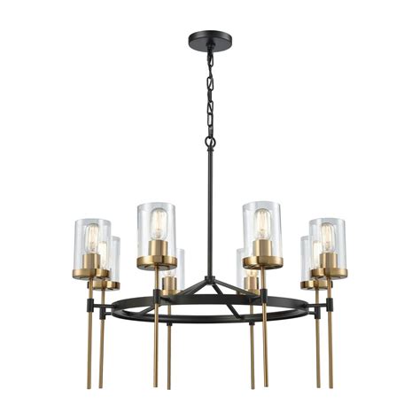 Titan Lighting North Haven 8 Light Round Oil Rubbed Bronze With Satin