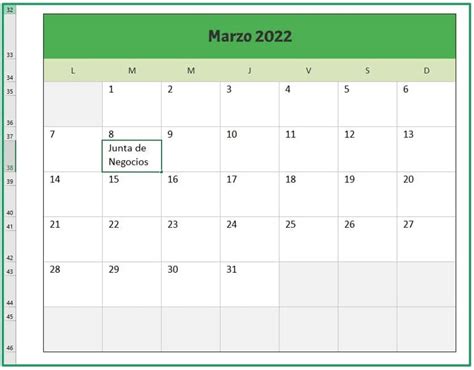 Calendario Mensual En Excel 2022 Download Imagesee