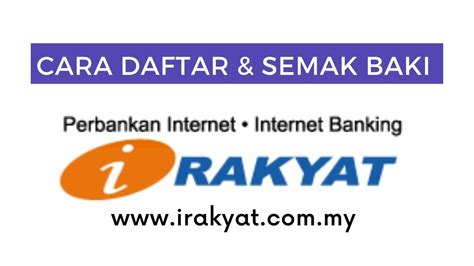 Go to 1pay bank rakyat page via official link below. iRakyat Login: Cara Daftar & Semak Baki Perbankan Internet ...