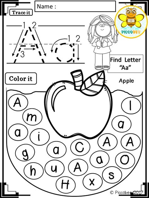 Free Abc Worksheets For Pre K