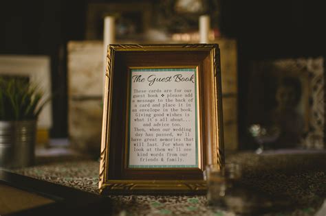 You can frame this one in a classic size and give it as a gift to each person first look photos. Guest Book 'instructions' Photo by Nordica Photography | Rustic barn wedding, Guest book, Our ...