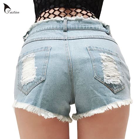 High Waist Shorts Women Sexy Denim Hole Hollow Out Blue White Booty Mini Shorts Jeans Super