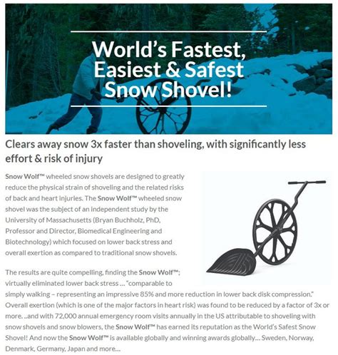 Snow Wolf Tour Snow Wolf And Sno Wovel Worlds Safest Snow Shovel