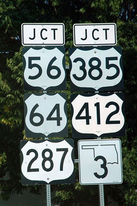 Oklahoma U S Highway 56 U S Highway 287 U S Highway 412 U S