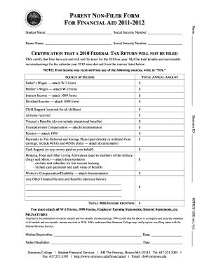 General comments/instructions listing of ocr forms how to file forms with the dwc/wcab, generally how to fill out the cover sheet how to fill out the document separator sheets how to file an application for. Fillable Online simmons Parent non-filer form for ...