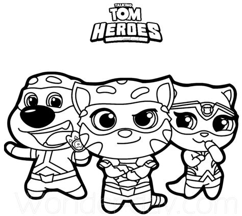 Top 20 Printable Talking Tom Heroes Coloring Pages Online Coloring Pages