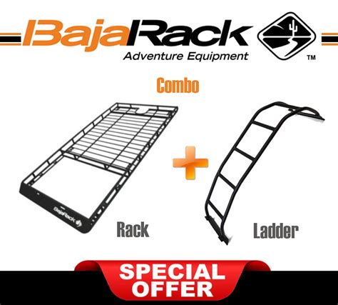 Bajarack Combo Standard Roof Rack Sunroof Cutout And Ladder For Toyota