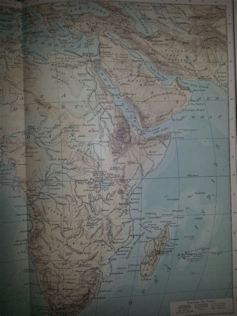 Antique Map Of Africa Physical 1890 Large Map Of Africa 18 By 14 Inches