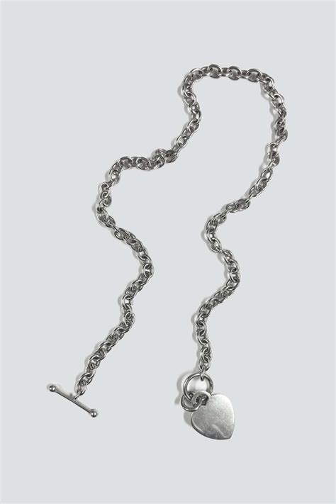 Vintage Sterling Silver Heart Toggle Chain - Sterling Silver | Garmentory