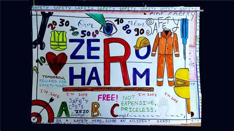 How To Make Poster On Our Aim Zero Harm हमारा लक्ष्य शून्य नुकसान