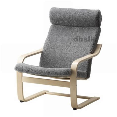 Maybe you would like to learn more about one of these? IKEA POÄNG Armchair CUSHION Lockarp GRAY Grey SHEEPSKIN Poang