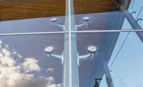 evergreen line structural glass wall systems balustrade vestibule enclosure elevator
