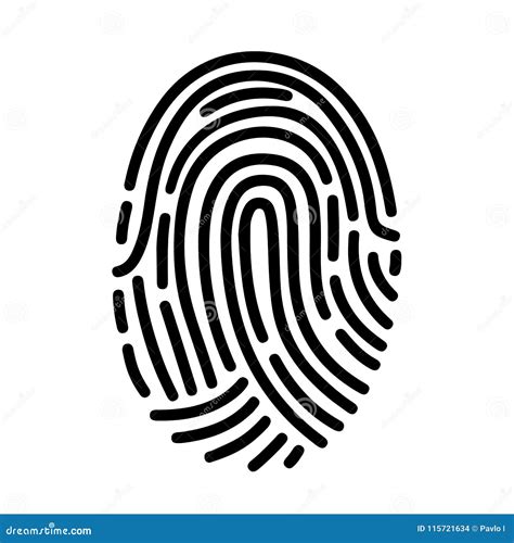 Fingerprint Id Line Art Icon For Apps With Security Unlock 向量例证 插画 包括