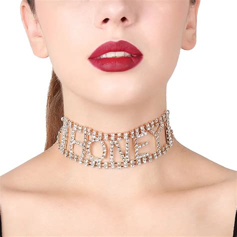 Fashion Luxury Full Big Rhinestone Choker Crystal Statement Necklace Women Chokers Chunky