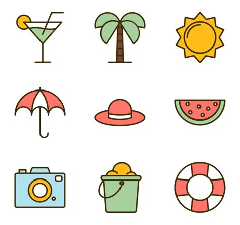 89418 Free Icons Of Summer Sticker Art Diy Photo Book Easy Drawings
