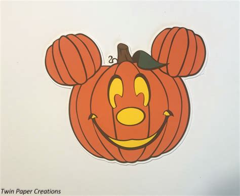 Mickey Pumpkin Head Halloween Premade Scrapbook Pages Die Cut Etsy