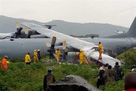 South African Air Force C 130 Crashes During Landing At Goma Airport