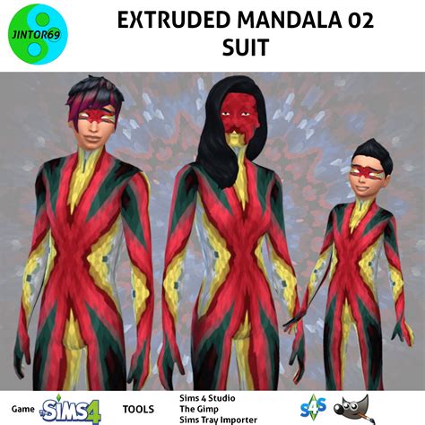 Extruded Mandala 02 Costume Tights For Sims 4 Rsims4