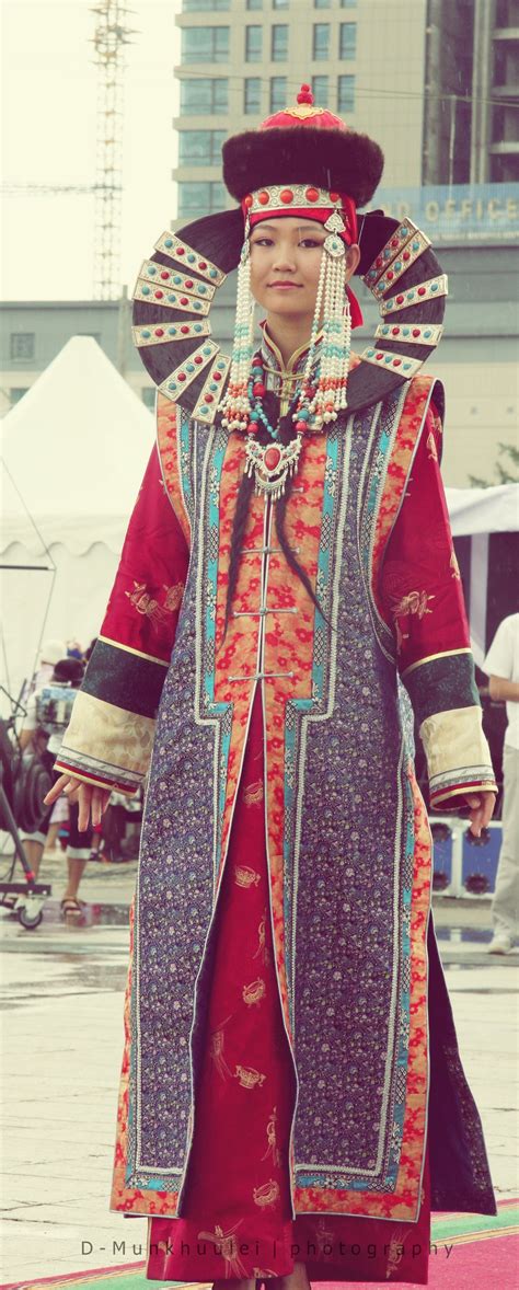 Mongolia Deel дээл Folded Tunic Traditional Dresses Clothes Folk Dresses
