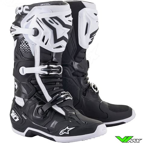 Alpinestars Tech 10 Motocross Boots Black White Ubicaciondepersonas