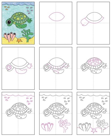 Draw a short curve under your eye. How to Draw a Cute Turtle in 2020 (With images) | Turtle ...