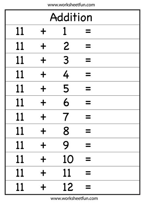 Addition 1 To 10 Worksheets