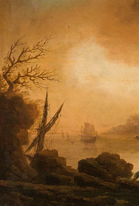Mediterranean Coast François De Marseille Paint Oil on canvas 18th
