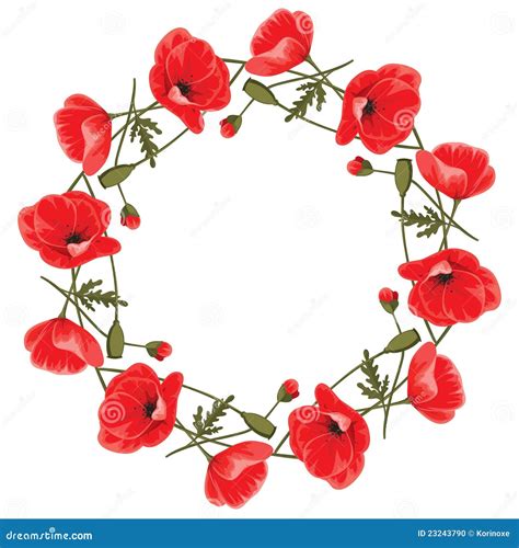Wreath Of Red Poppies Stock Photo Image 23243790