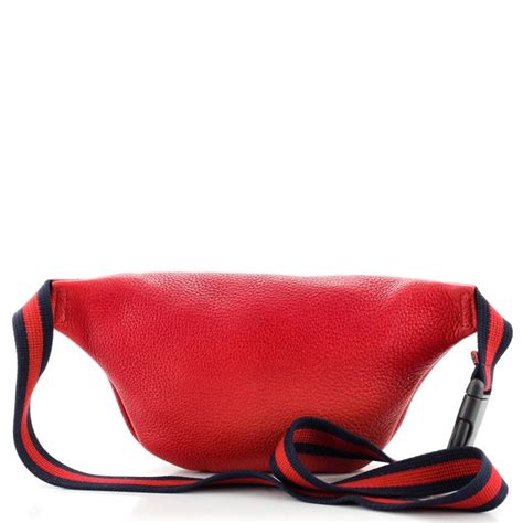 Gucci Logo Belt Bag Printed Leather Small At 1stdibs