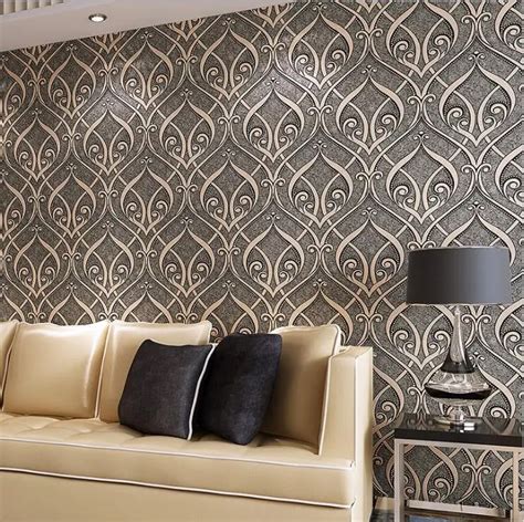 Creative Patterns Textures Wallpaper For Wall Embossed Flocking Designs