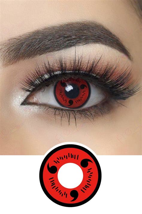 Red Sharingan Halloween Contacts For Sasuke Naruto Contact Lenses
