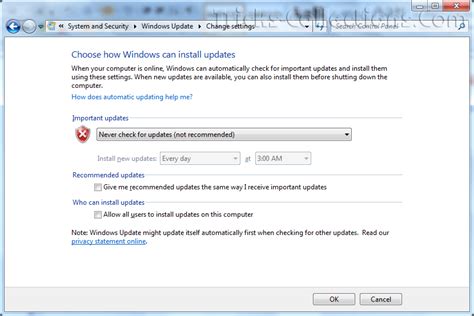 How To Disable Automatic Update On Windows 7 Tricks Collectionscom