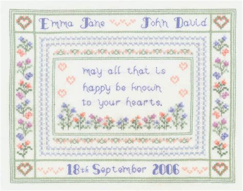 A list of cross stitch patterns available at everything cross stitch. Wedding Blessing - Counted Cross Stitch Pattern