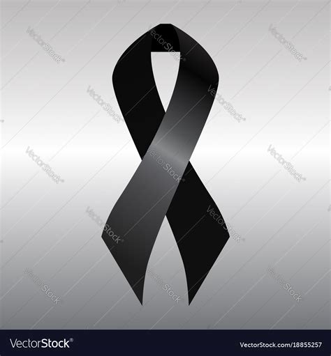 Black Mourning Ribbon Royalty Free Vector Image