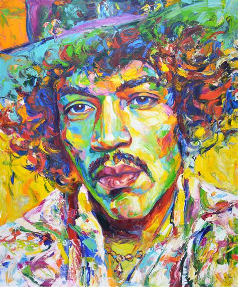 Iryna Kastsova Jimi Hendrix Painting Oil On Canvas For Sale At