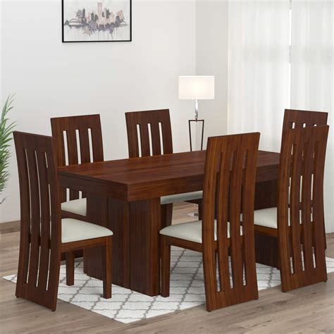 Buy Mamta Decoration Sheesham Wood Dining Table Set With 6 Chair For